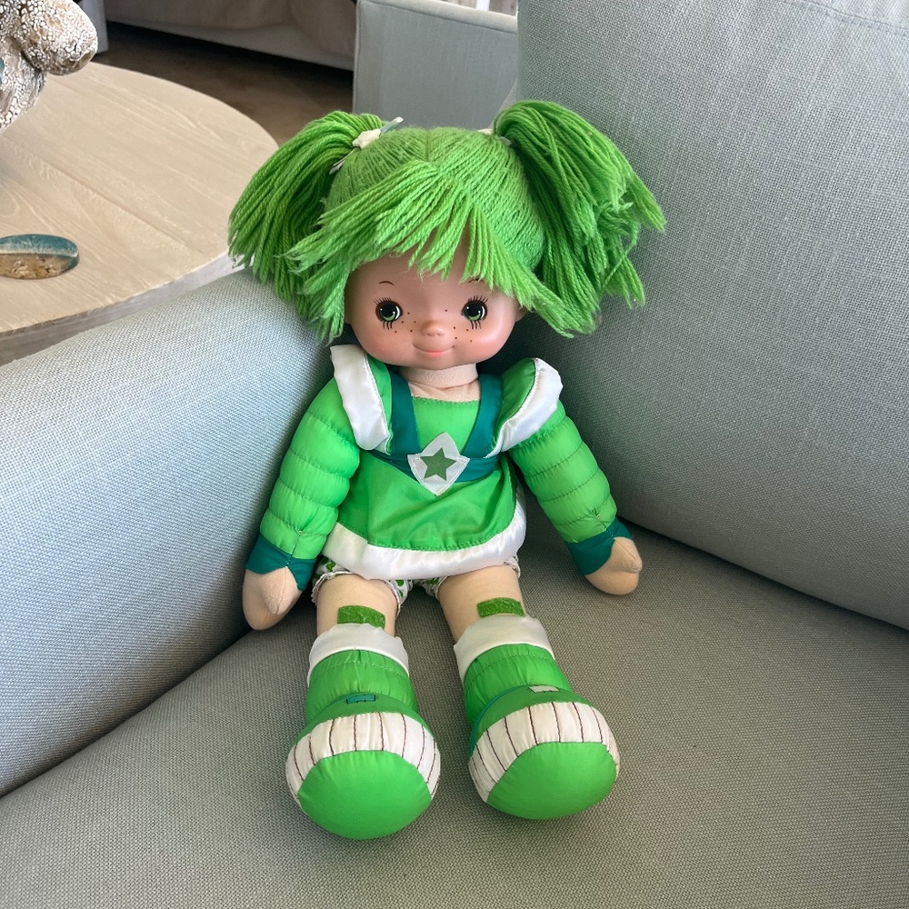 Vintage 1983 Rainbow Brite Patty O Green Plush Doll Hallmark Large 80s Toy